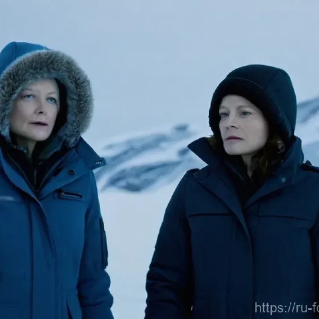 트루 디텍티브 감독 인터뷰 - **Prompt 1: Arctic Detectives in the Night**
"Two strong female detectives, Chief Liz Danvers (r...