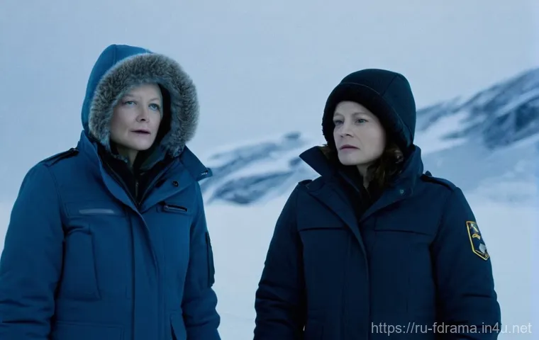 트루 디텍티브 감독 인터뷰 - **Prompt 1: Arctic Detectives in the Night**
    "Two strong female detectives, Chief Liz Danvers (r...