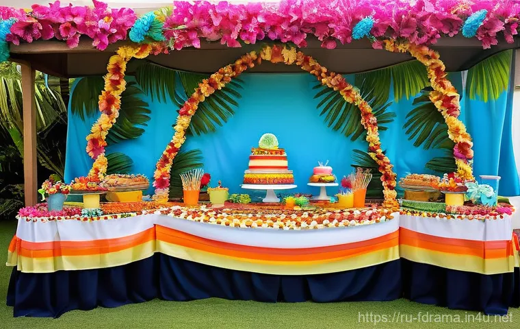릴로와 스티치  시리즈 시청 팁 - **"Playful Stitch in a Tropical Garden"**
    A playful and dynamic illustration of Experiment 626, ...