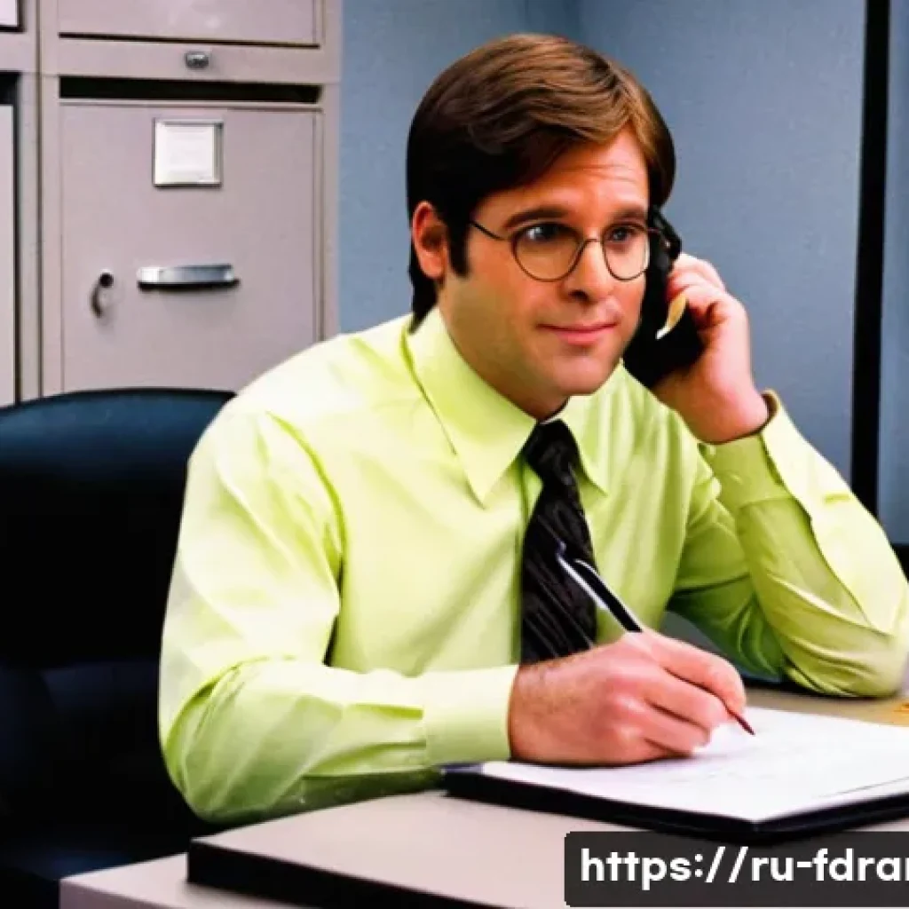 더 오피스 미국판과 영국판 비교 - **Prompt:** "A candid, medium shot of a workplace office setting, reminiscent of 'The Office' (US). ...