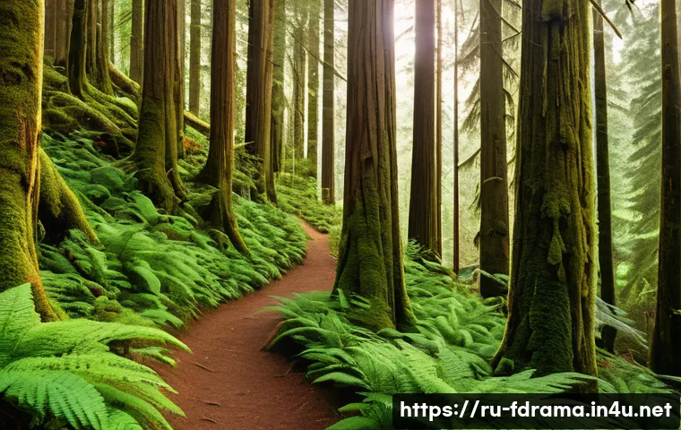 배틀스타 갤럭티카 촬영지 투어 - A lush, dense forest near Vancouver representing the planet Caprica from "Battlestar Galactica," wit...