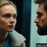 Home 23 더 디펜스 시즌별 결말 - A dramatic close-up of two main characters from a Russian psychological drama series in a dimly lit ...